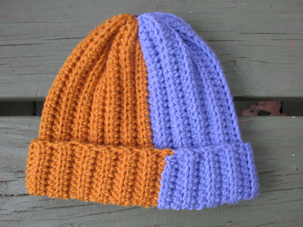 Ribbed Beanie - Scrap Yarn