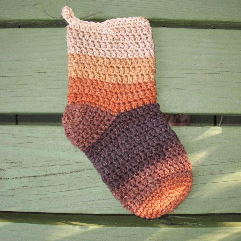 Brown Variegated Christmas Stocking