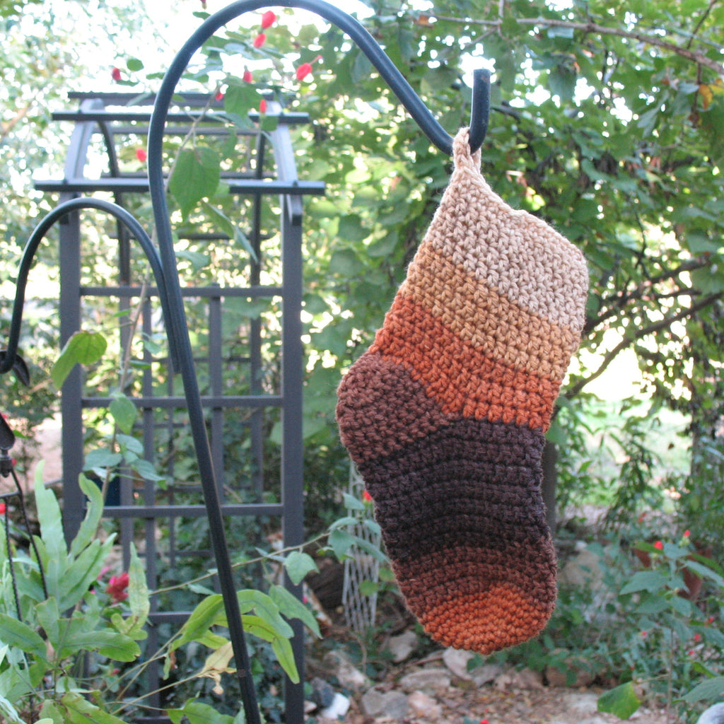 Brown Variegated Christmas Stocking