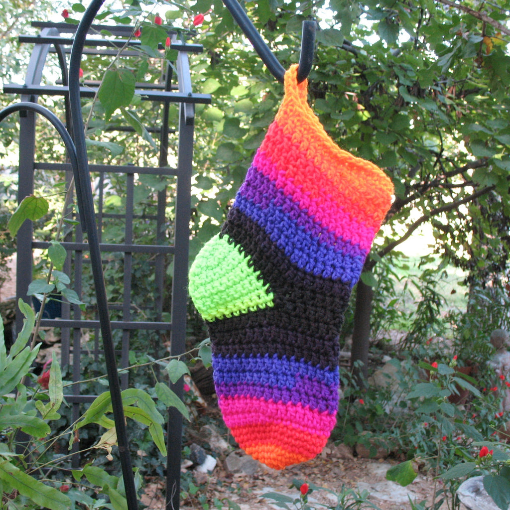 Neon Variegated Christmas Stocking